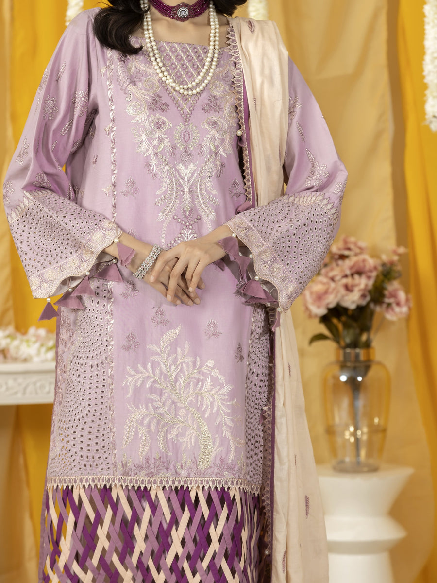 Ghazal by Humdum Embroidered Luxury Lawn Unstitched 3 Piece Suit D-04