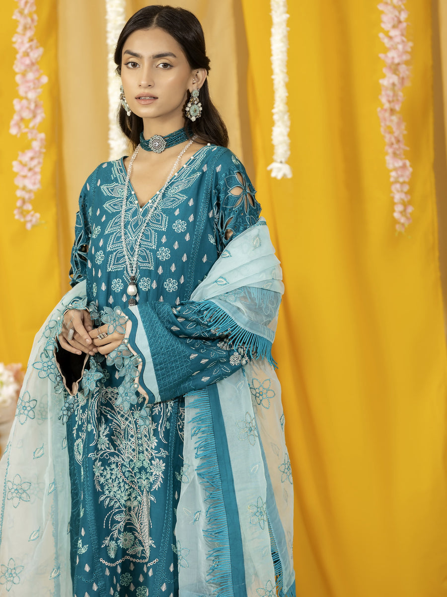 Ghazal by Humdum Embroidered Luxury Lawn Unstitched 3 Piece Suit D-05