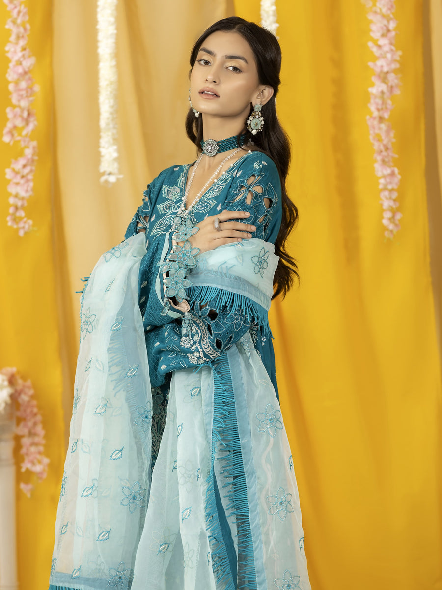 Ghazal by Humdum Embroidered Luxury Lawn Unstitched 3 Piece Suit D-05