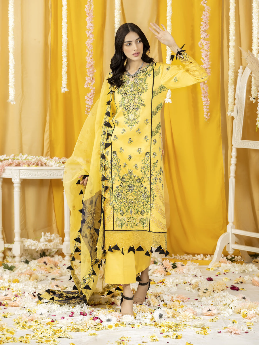 Ghazal by Humdum Embroidered Luxury Lawn Unstitched 3 Piece Suit D-06