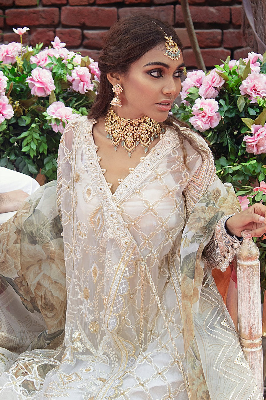 NUREH Jhoomro Unstitched Luxury Formals 3 Piece Suit NL-18 Bagh-e-Bahar - FaisalFabrics.pk
