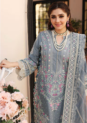 KAHF Premium Embroidered Luxury Lawn Unstitched 3Pc Suit KLC-08