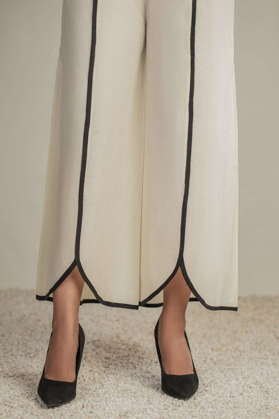 Nuriyaa Cambric Pret Trousers - CULOTTES - FaisalFabrics.pk