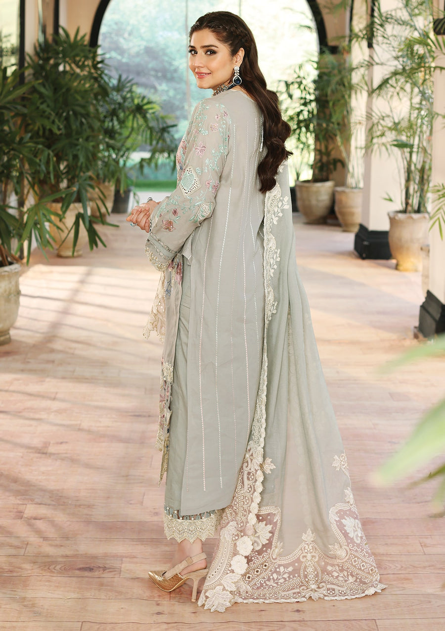 KAHF Premium Embroidered Luxury Lawn Unstitched 3Pc Suit KLC-02A