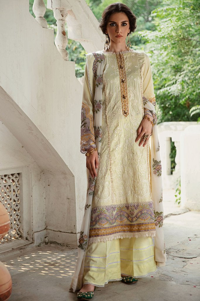 Motifz Wasiyat Cotton Satin 3pc Unstitched Suit 3020 Falak A - FaisalFabrics.pk
