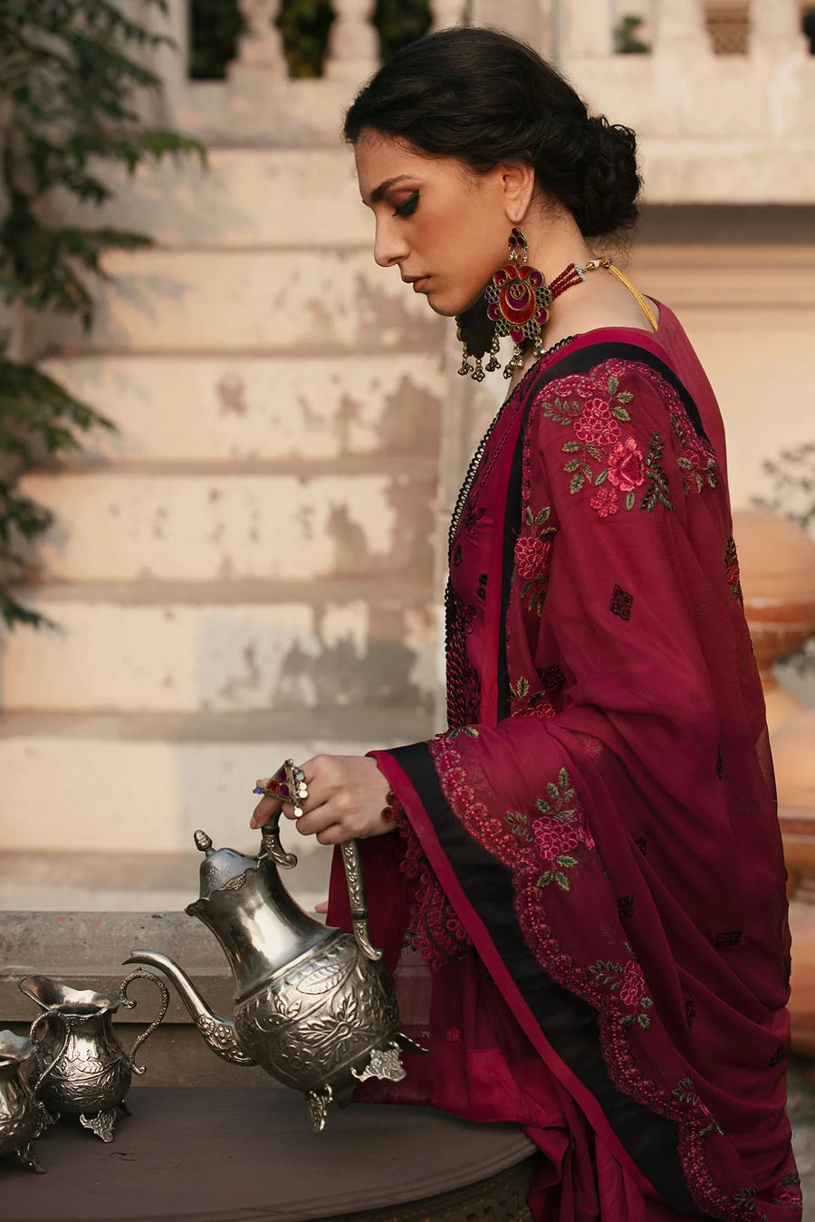 Motifz Naqsh Embroidered Cotton Satin Unstitched 3Pc Suit 3020-FALAK-B