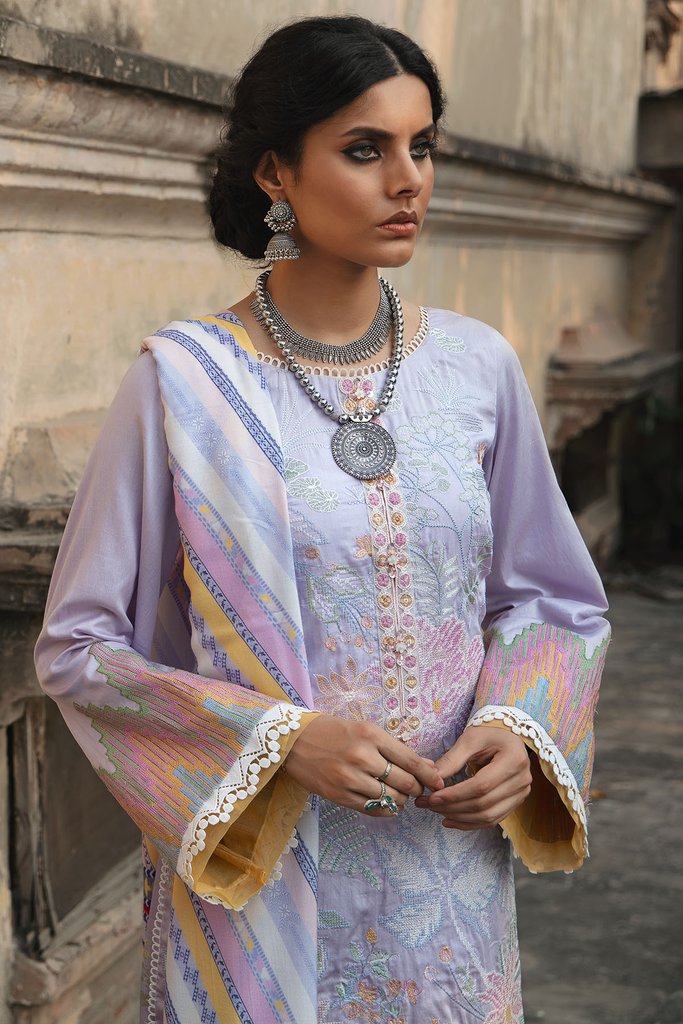 Motifz Wasiyat Cotton Satin 3pc Unstitched Suit 3021 Martan B - FaisalFabrics.pk