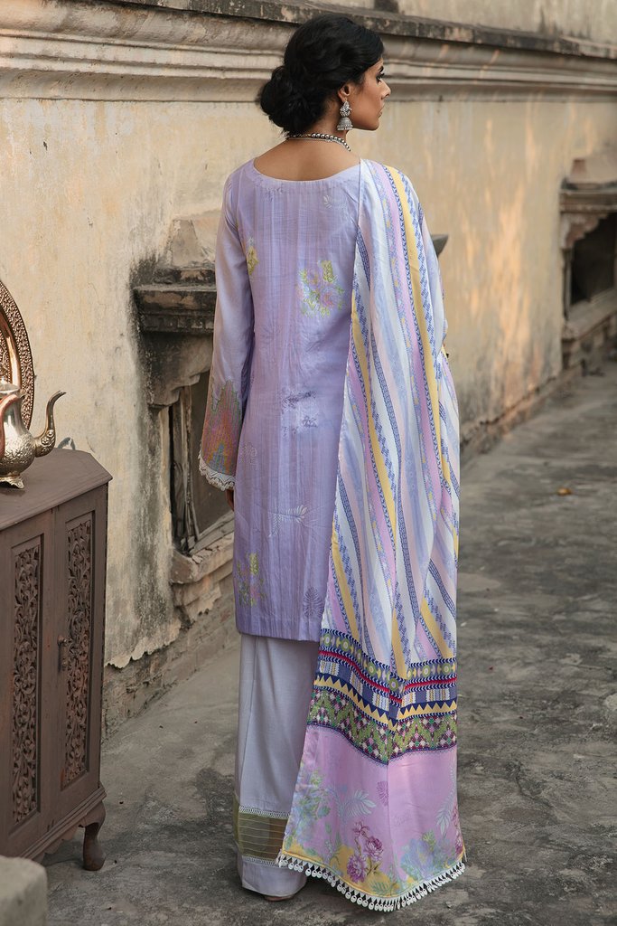 Motifz Wasiyat Cotton Satin 3pc Unstitched Suit 3021 Martan B - FaisalFabrics.pk