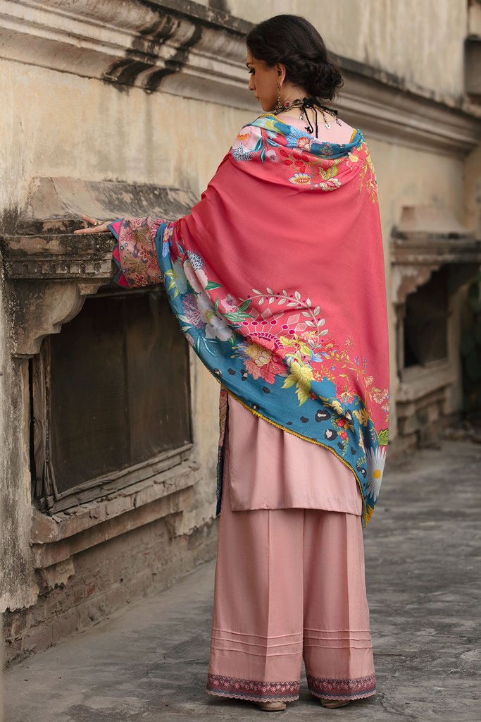 Motifz Wasiyat Cotton Satin 3pc Unstitched Suit 3022 Sabz Bagh B - FaisalFabrics.pk