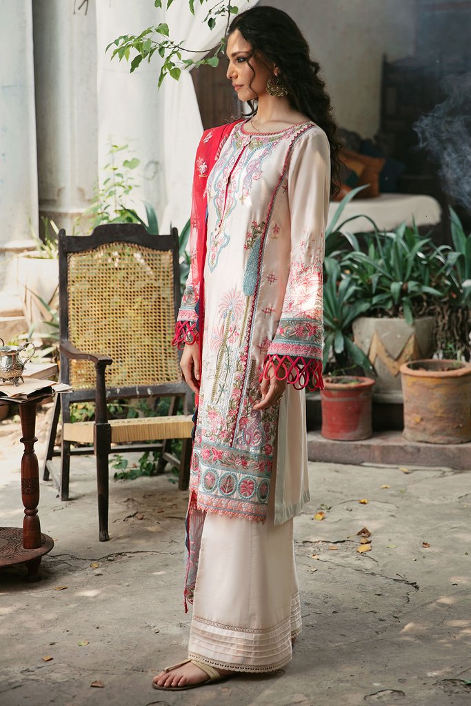 Motifz Wasiyat Cotton Satin 3pc Unstitched Suit 3023 Naaz A - FaisalFabrics.pk