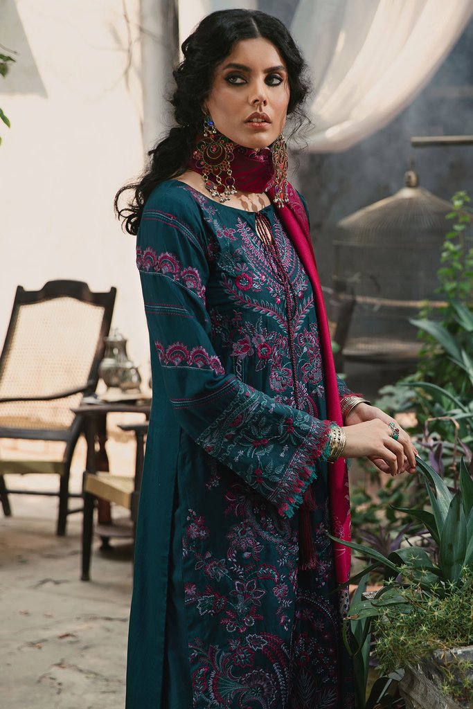 Motifz Wasiyat Cotton Satin 3pc Unstitched Suit 3025 Mahgol A - FaisalFabrics.pk