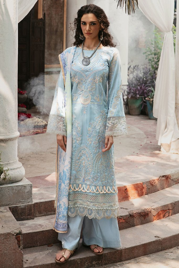 Motifz Wasiyat Cotton Satin 3pc Unstitched Suit 3025 Mahgol B - FaisalFabrics.pk