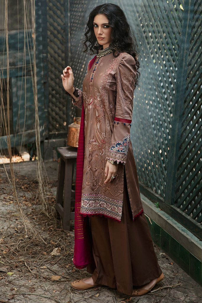 Motifz Wasiyat Cotton Satin 3pc Unstitched Suit 3026 Preet B - FaisalFabrics.pk