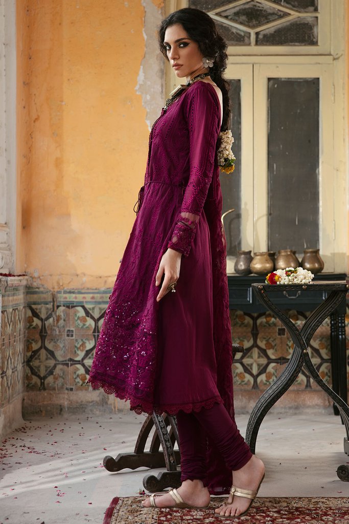 Motifz Wasiyat Cotton Satin 3pc Unstitched Suit 3027 Mahrooz A - FaisalFabrics.pk