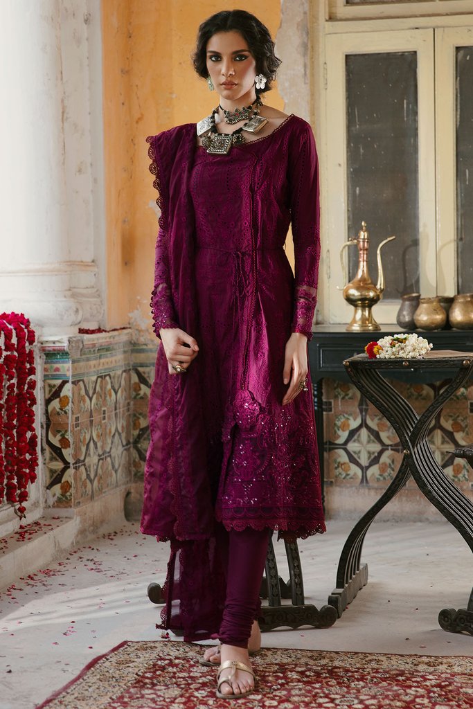 Motifz Wasiyat Cotton Satin 3pc Unstitched Suit 3027 Mahrooz A - FaisalFabrics.pk