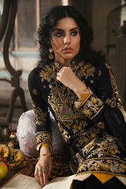 Motifz Wasiyat Cotton Satin 3pc Unstitched Suit 3028 Minha A - FaisalFabrics.pk