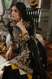 Motifz Wasiyat Cotton Satin 3pc Unstitched Suit 3028 Minha A - FaisalFabrics.pk