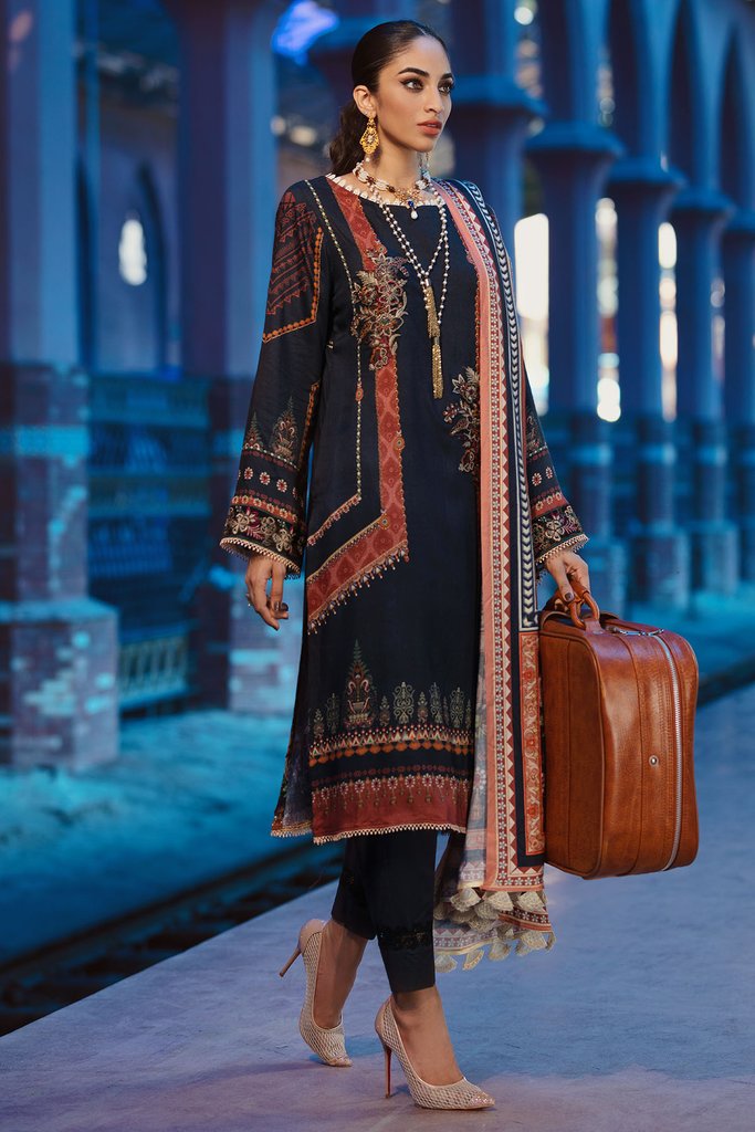 Umang by Motifz Digital Printed Embroidered Linen 3pc Suit 3071-RHAENIA - FaisalFabrics.pk