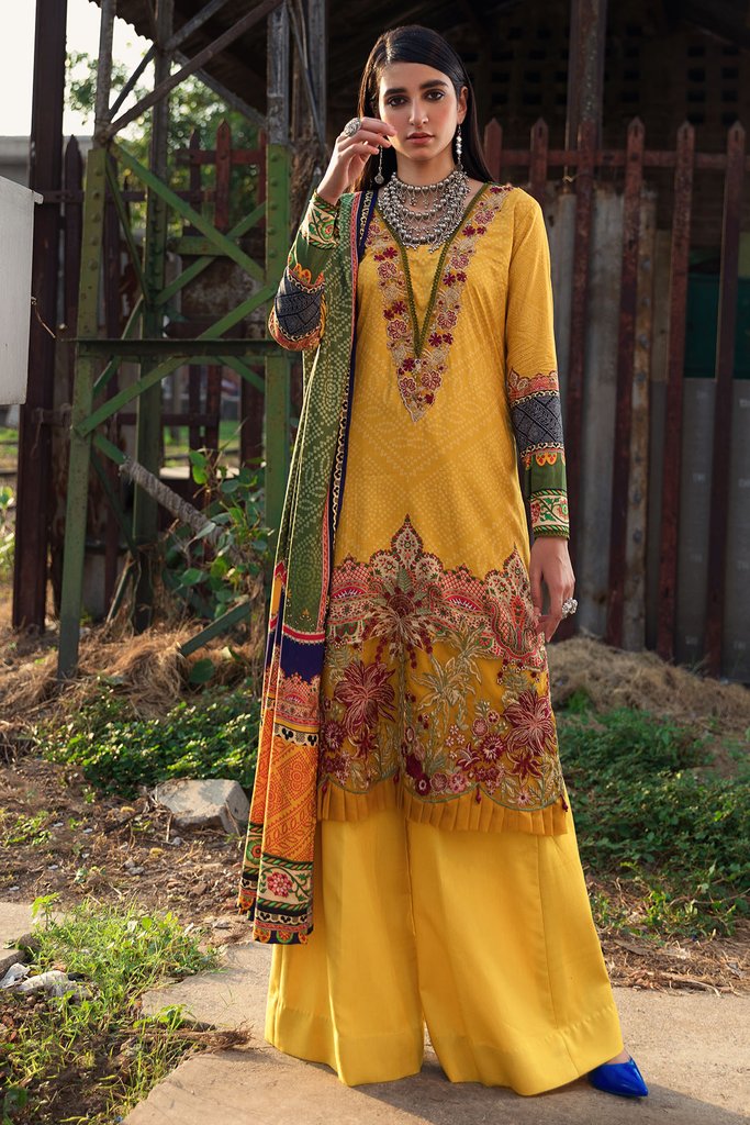 Umang by Motifz Digital Printed Embroidered Linen 3pc Suit 3073-MAJESTIC - FaisalFabrics.pk