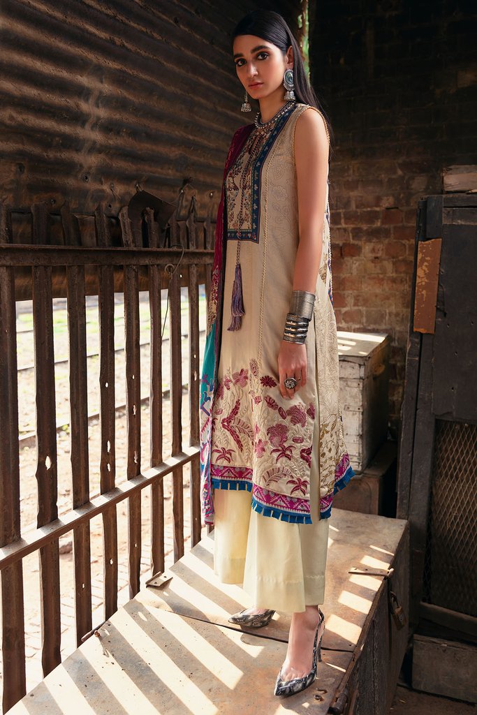 Umang by Motifz Digital Printed Embroidered Linen 3pc Suit 3076-WISTERIA - FaisalFabrics.pk