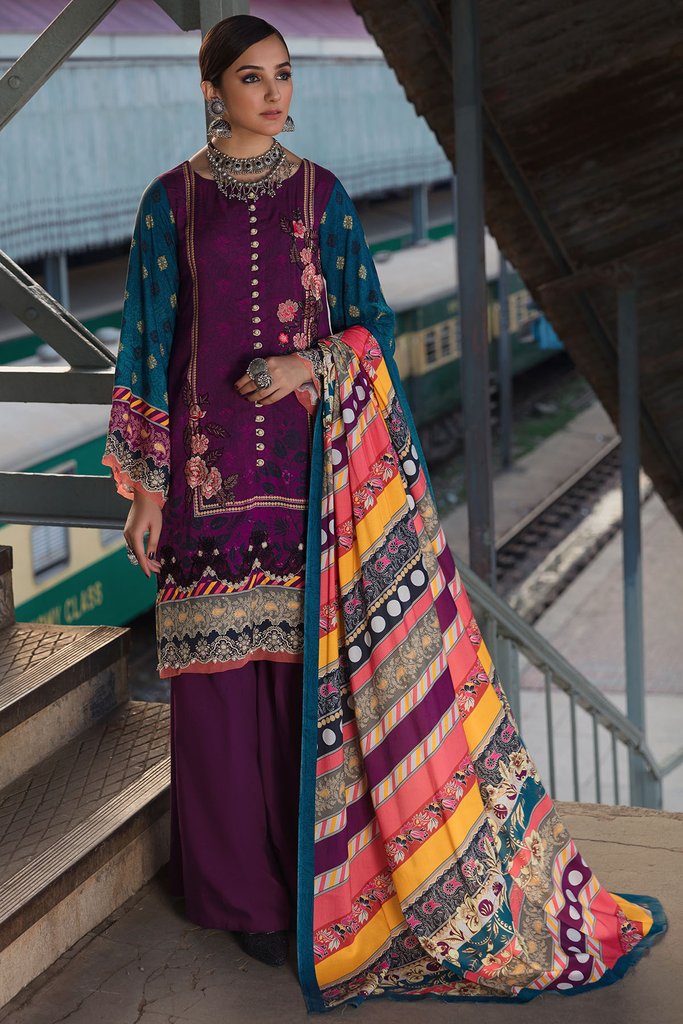 Umang by Motifz Digital Printed Embroidered Linen 3pc Suit 3081-CELOSIA - FaisalFabrics.pk