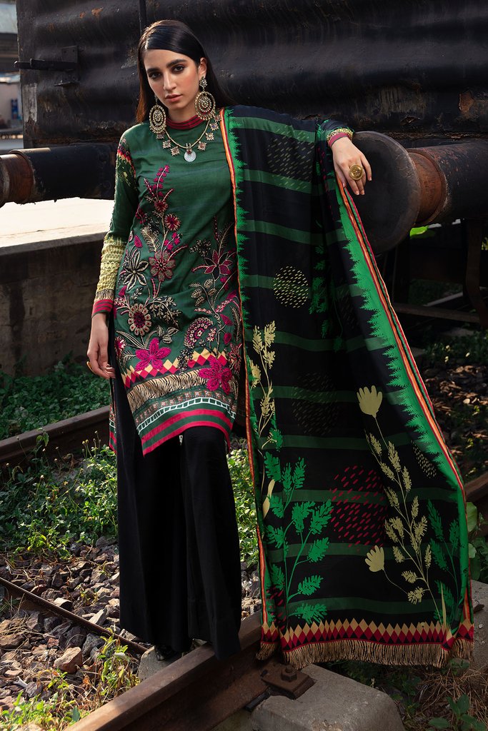Umang by Motifz Digital Printed Embroidered Linen 3pc Suit 3082-VIVID - FaisalFabrics.pk
