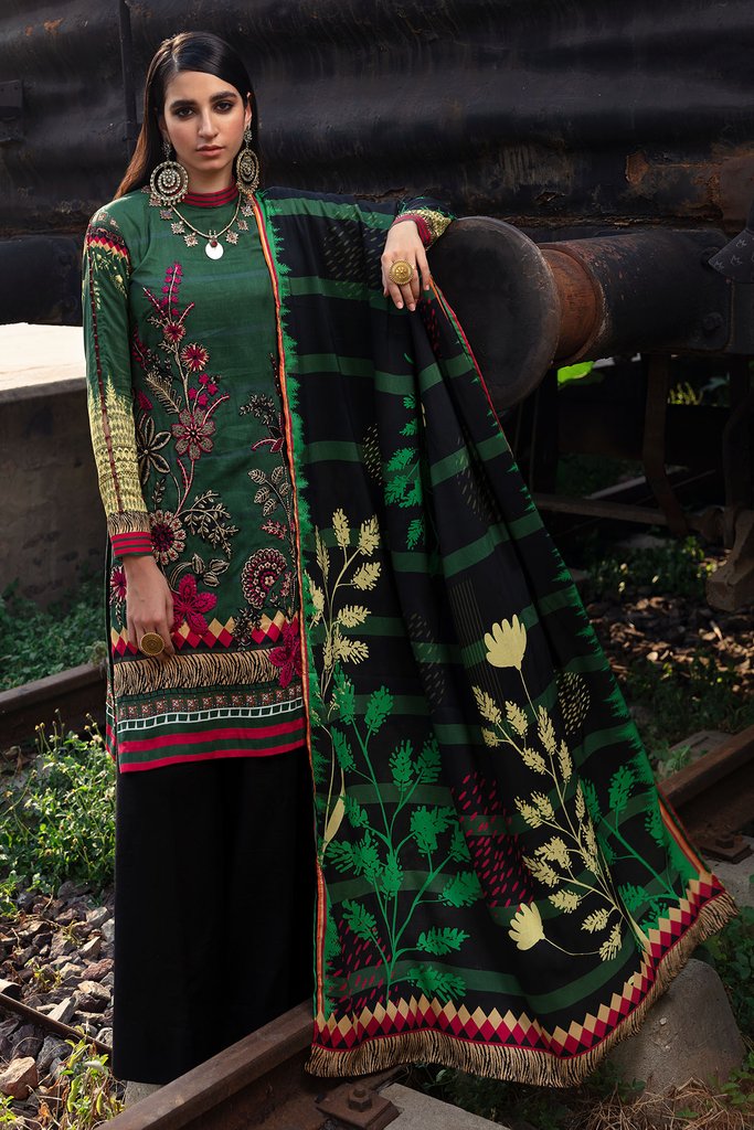 Umang by Motifz Digital Printed Embroidered Linen 3pc Suit 3082-VIVID - FaisalFabrics.pk