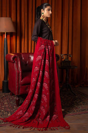 Motifz Womens Winter Embroidered Blend Wool Shawl 3087-AZORA - FaisalFabrics.pk