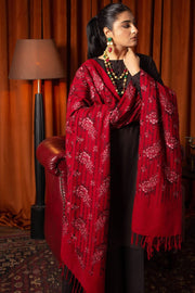 Motifz Womens Winter Embroidered Blend Wool Shawl 3087-AZORA - FaisalFabrics.pk