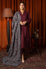 Motifz Womens Winter Embroidered Blend Wool Shawl 3088-ELINOR - FaisalFabrics.pk