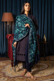 Motifz Womens Winter Embroidered Blend Wool Shawl 3090-MERRYN - FaisalFabrics.pk