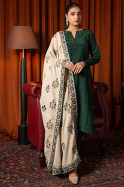 Motifz Womens Winter Embroidered Pashmina Blend Shawl 3094-IRIS - FaisalFabrics.pk