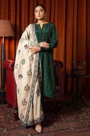 Motifz Womens Winter Embroidered Pashmina Blend Shawl 3094-IRIS - FaisalFabrics.pk