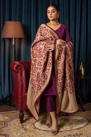 Motifz Womens Winter Embroidered Pashmina Blend Shawl 3098-EMRIC - FaisalFabrics.pk