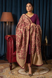 Motifz Womens Winter Embroidered Pashmina Blend Shawl 3098-EMRIC - FaisalFabrics.pk