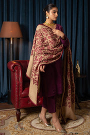 Motifz Womens Winter Embroidered Pashmina Blend Shawl 3098-EMRIC - FaisalFabrics.pk