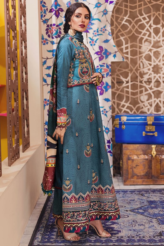 Motifz Premium Winter 2021 Embroidered Linen 3 Piece Suit 3100-NERMIN - FaisalFabrics.pk