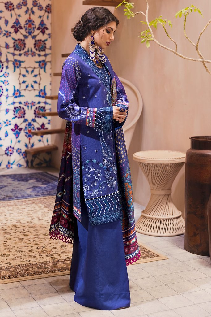 Motifz Premium Winter 2021 Embroidered Linen 3 Piece Suit 3101-LRMAK - FaisalFabrics.pk