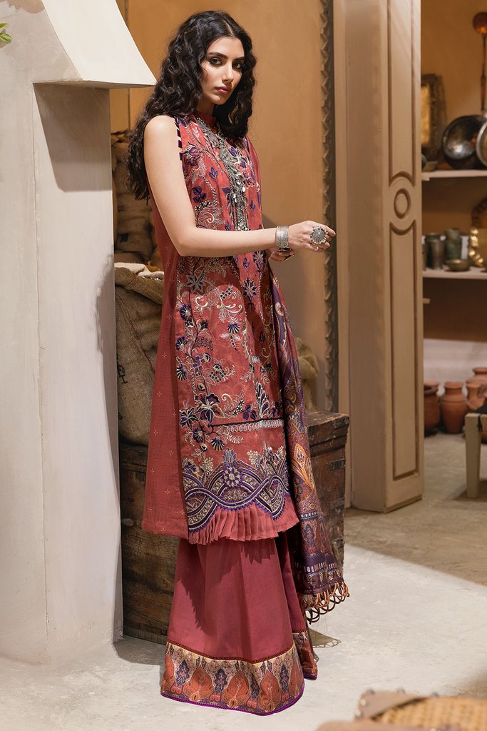 Motifz Premium Winter 2021 Embroidered Linen 3 Piece Suit 3107-BELGIN - FaisalFabrics.pk