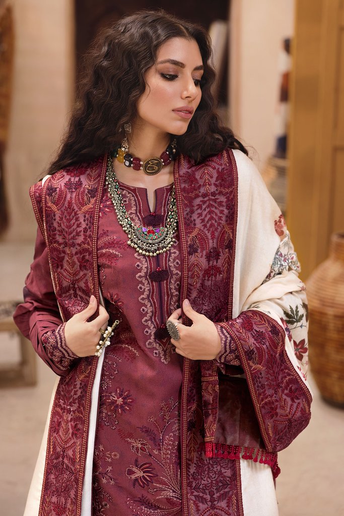Motifz Premium Winter 2021 Embroidered Linen 3 Piece Suit 3109-FERAY - FaisalFabrics.pk