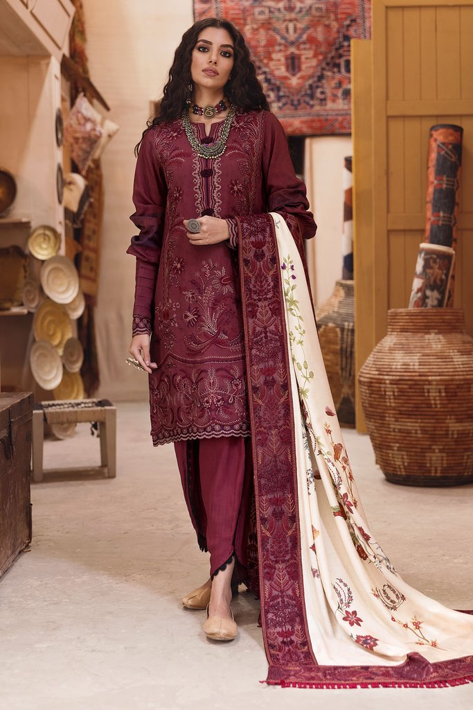 Motifz Premium Winter 2021 Embroidered Linen 3 Piece Suit 3109-FERAY - FaisalFabrics.pk