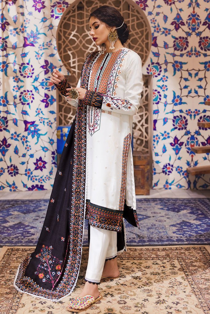 Motifz Premium Winter 2021 Embroidered Linen 3 Piece Suit 3110-SEVIL - FaisalFabrics.pk