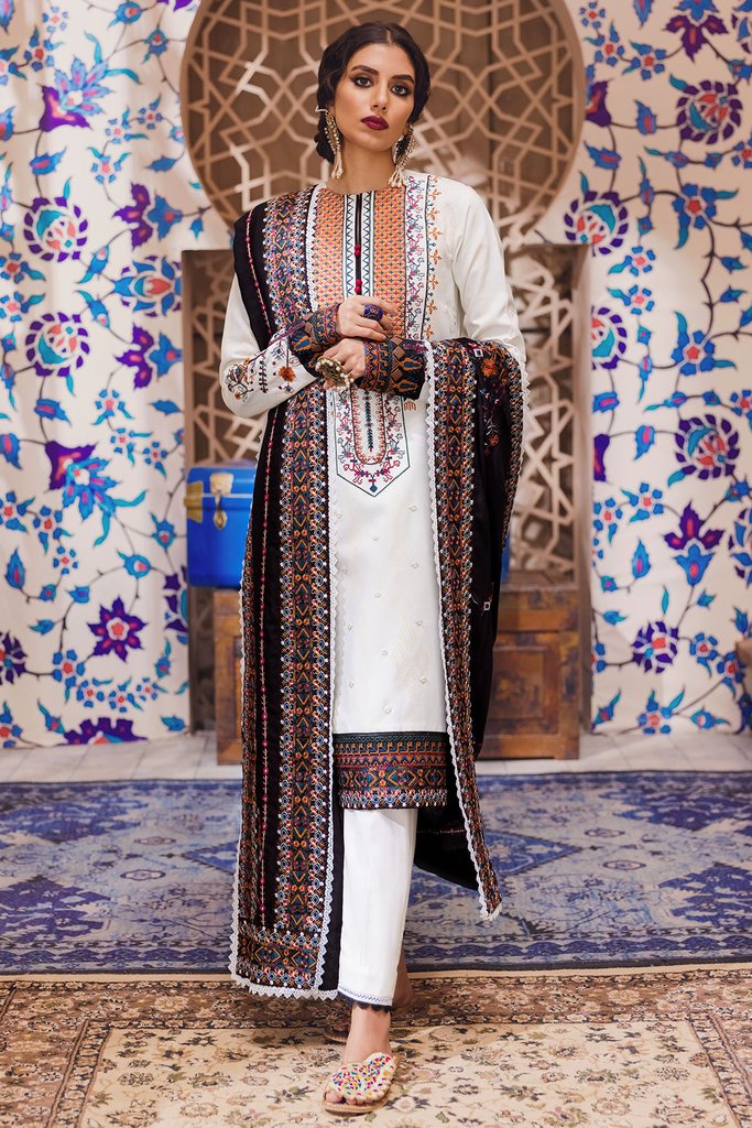 Motifz Premium Winter 2021 Embroidered Linen 3 Piece Suit 3110-SEVIL - FaisalFabrics.pk