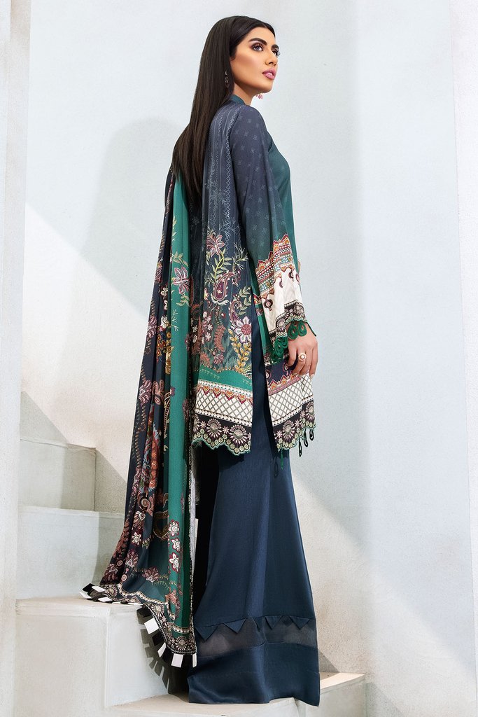 Umang by Motifz Digital Printed Cotail Linen 3pc Suit 3113-BLUECYAN-HUES - FaisalFabrics.pk