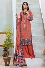Umang by Motifz Digital Printed Cotail Linen 3pc Suit 3118-TERRACOTTA - FaisalFabrics.pk