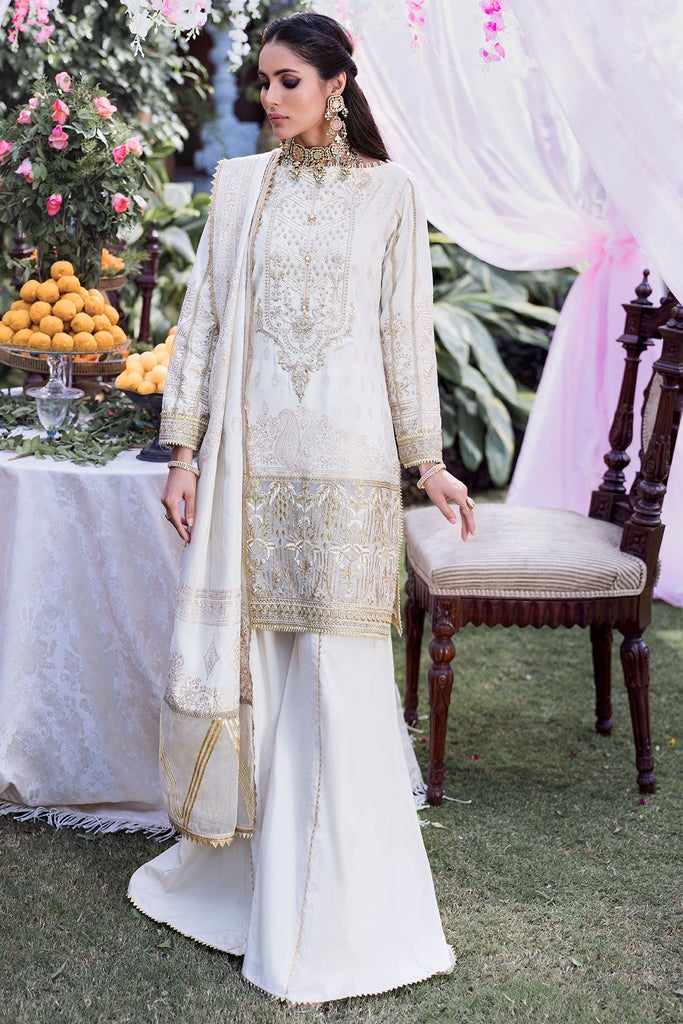 Motifz Shehnai Embroidered Festive Jacquard 3pc Suit 3135-ZEVER - FaisalFabrics.pk
