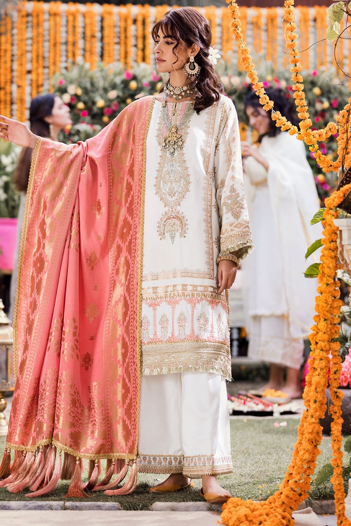 Motifz Shehnai Embroidered Festive Jacquard 3pc Suit 3136-MEHFIL - FaisalFabrics.pk