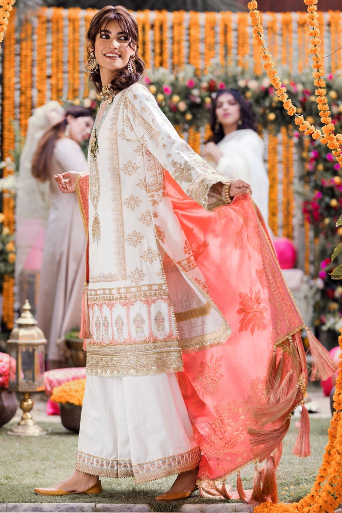 Motifz Shehnai Embroidered Festive Jacquard 3pc Suit 3136-MEHFIL - FaisalFabrics.pk