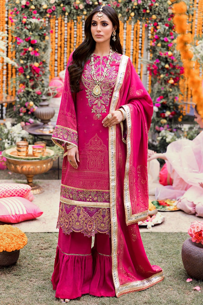 Motifz Shehnai Embroidered Festive Jacquard 3pc Suit 3141-MOTIA - FaisalFabrics.pk