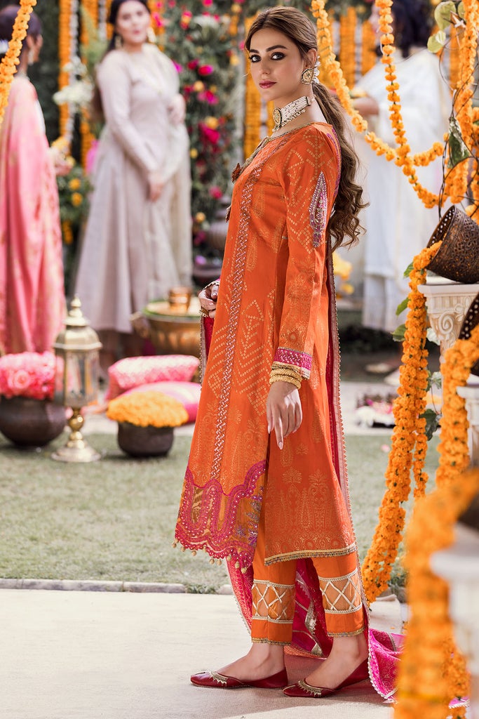 Motifz Shehnai Embroidered Festive Jacquard 3pc Suit 3142-BANO - FaisalFabrics.pk